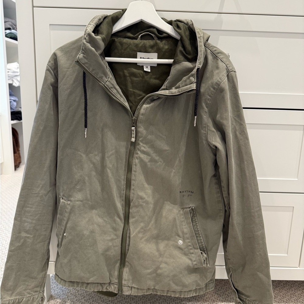 Rhythm Olive hooded jacket M